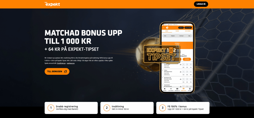 Expekt sport bonus matchad bonus